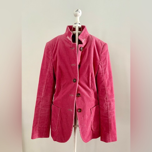 Bogner Pink Corduroy Blazer with Stand-Up Collar - Picture 1 of 9